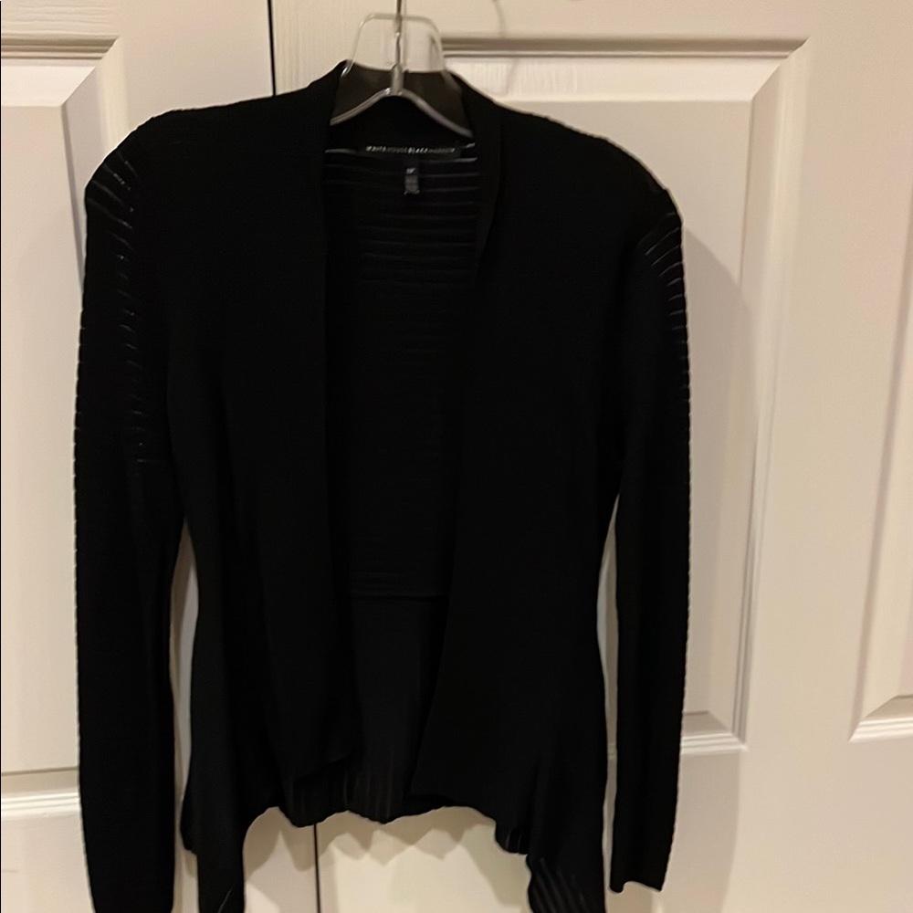 White House Black Market Women's Black Cardigan